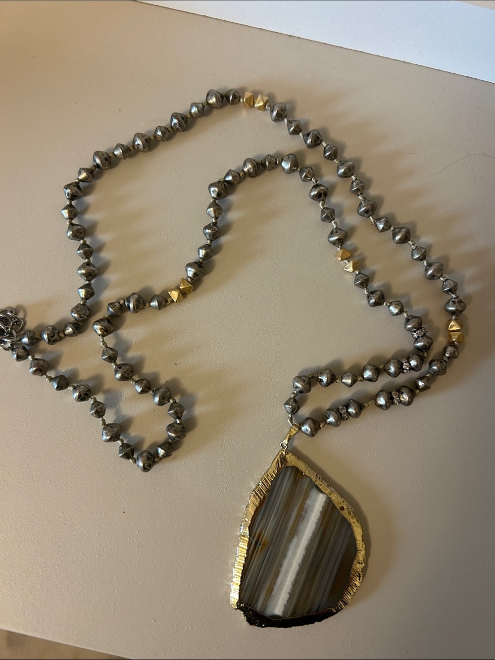 Stella & Dot Long Statement Pendant Necklace
